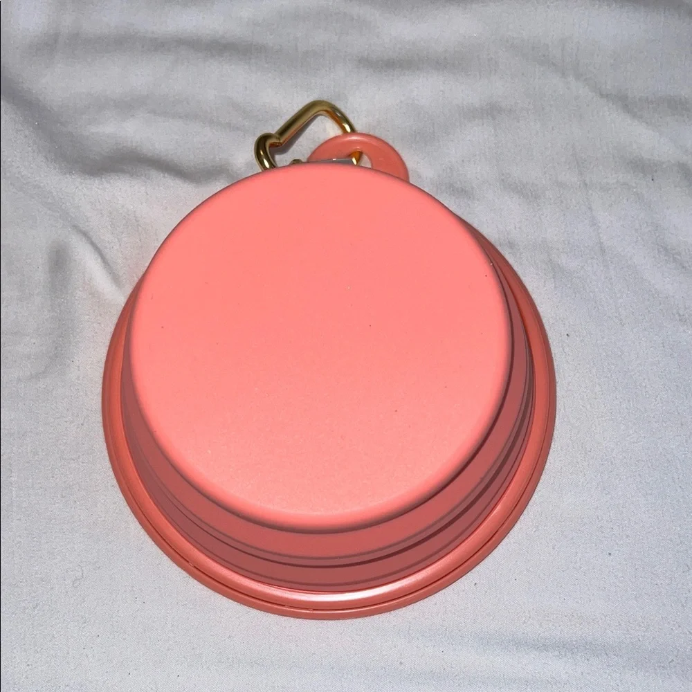 Collapsible Pink Pet Bowl